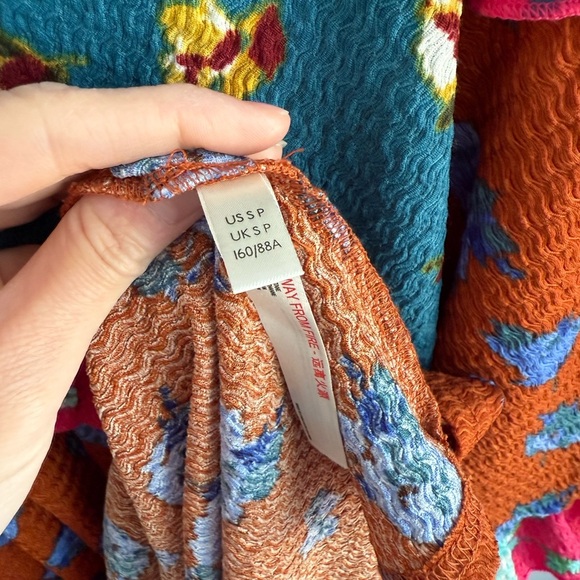 By Anthropologie Ruffled Sleep Mini Dress - Floral Patchwork - Size Small Petite - Picture 6 of 13